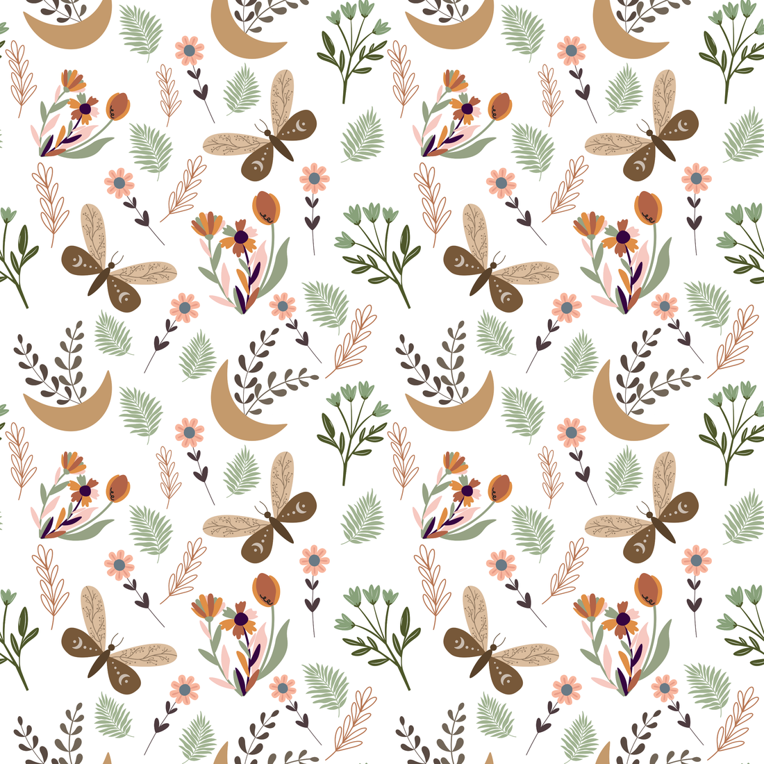 Boho Garden Design - Only on Spoonflower