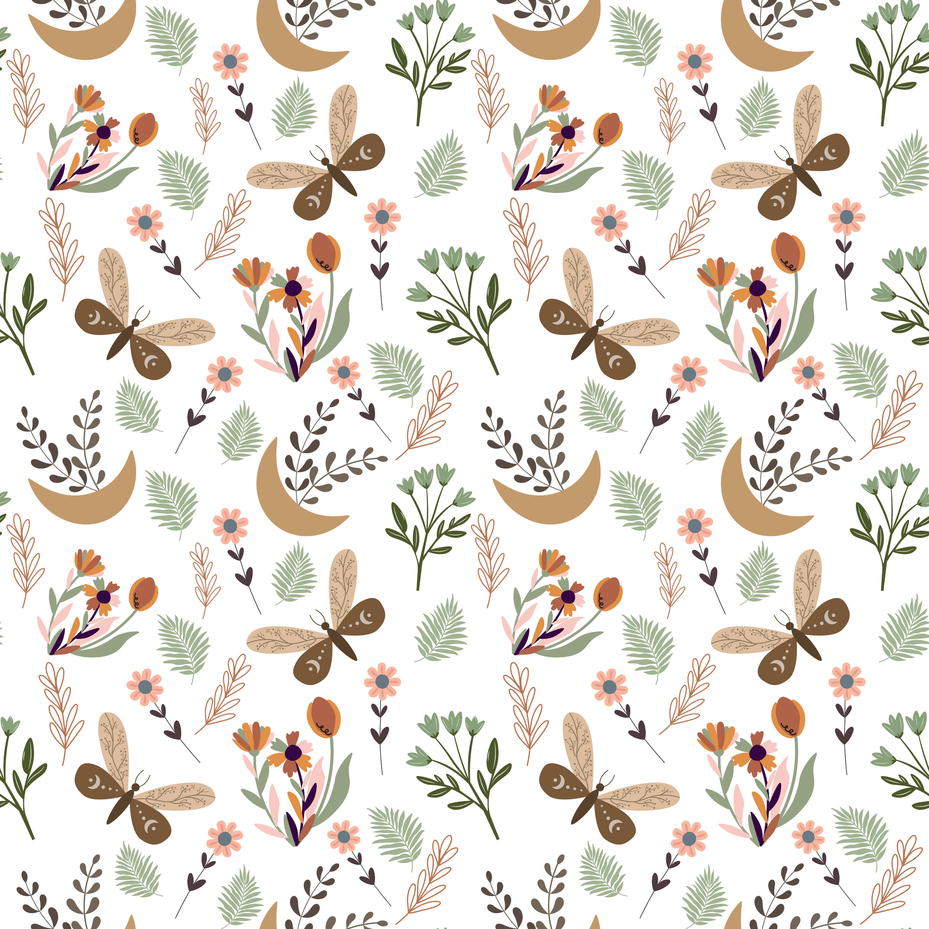Boho Garden Design - Only on Spoonflower