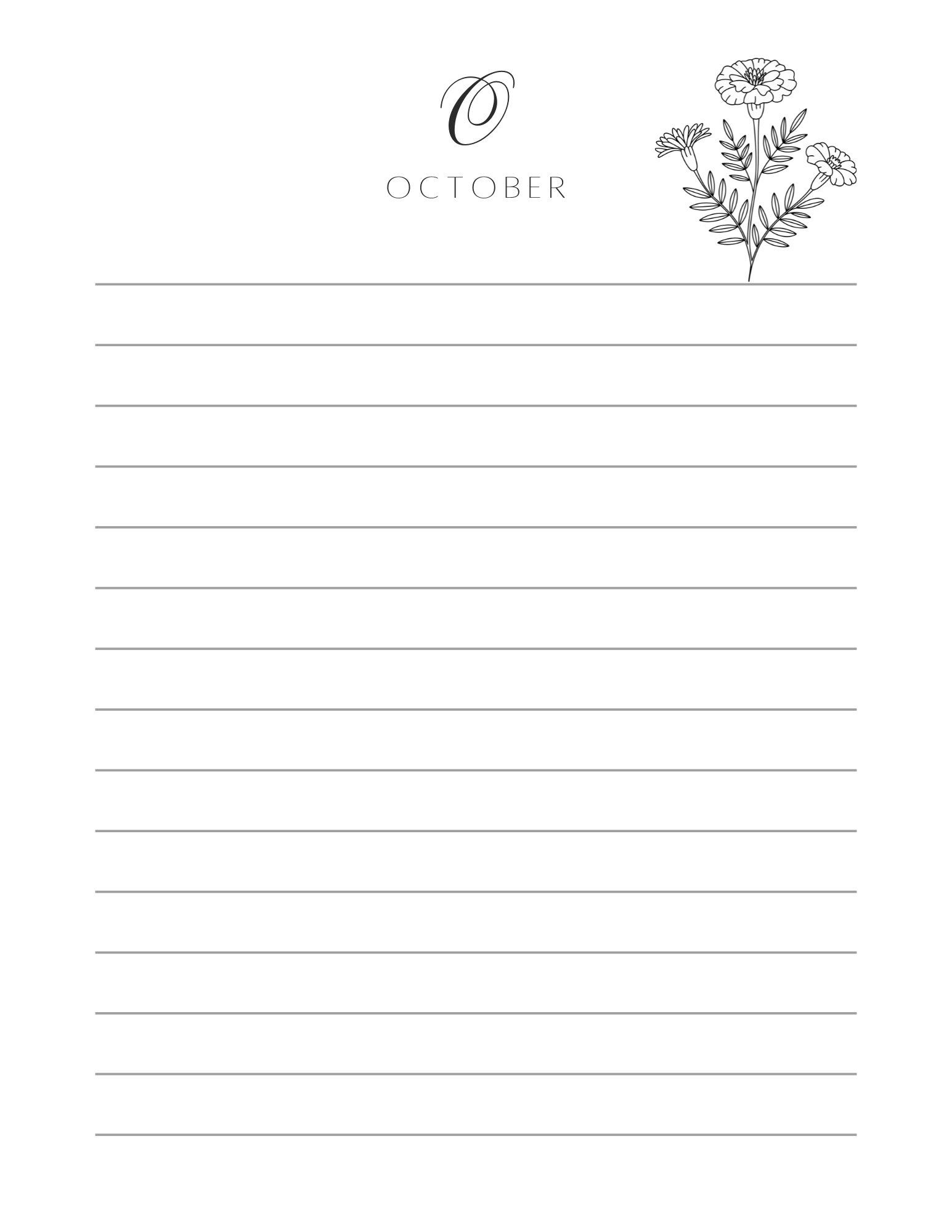 Personalized Birth Month Flower Tear-Away Notepad | Minimalist Floral Desk Pad