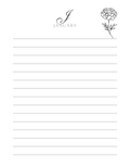 Personalized Birth Month Flower Tear-Away Notepad | Minimalist Floral Desk Pad