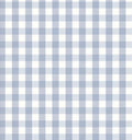 Blue and white gingham cotton fabric