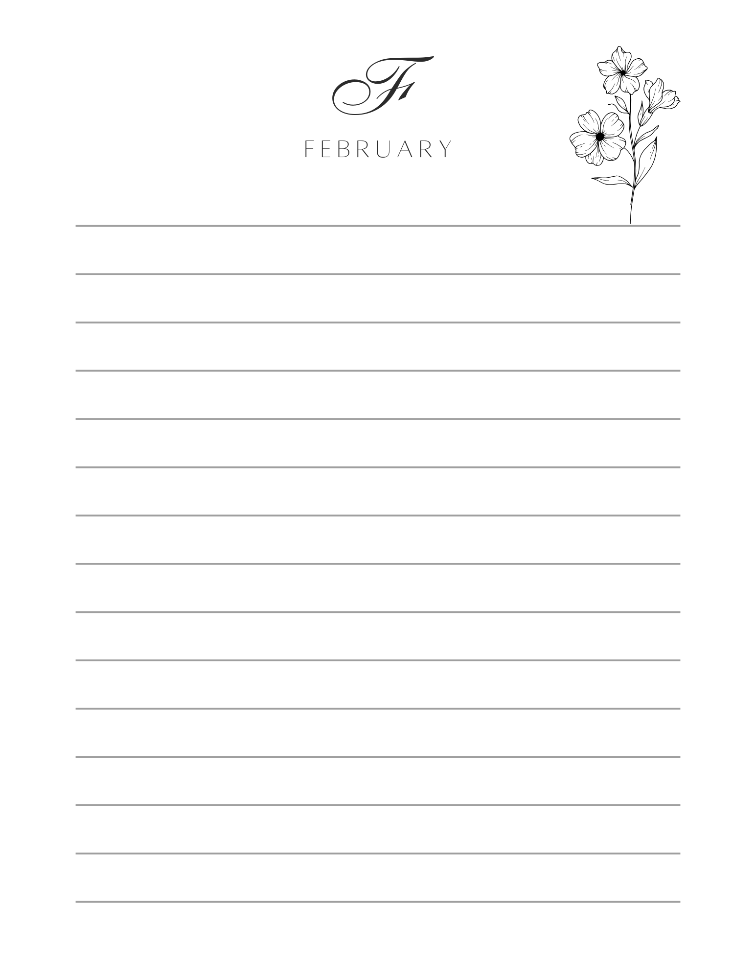 Personalized Birth Month Flower Tear-Away Notepad | Minimalist Floral Desk Pad