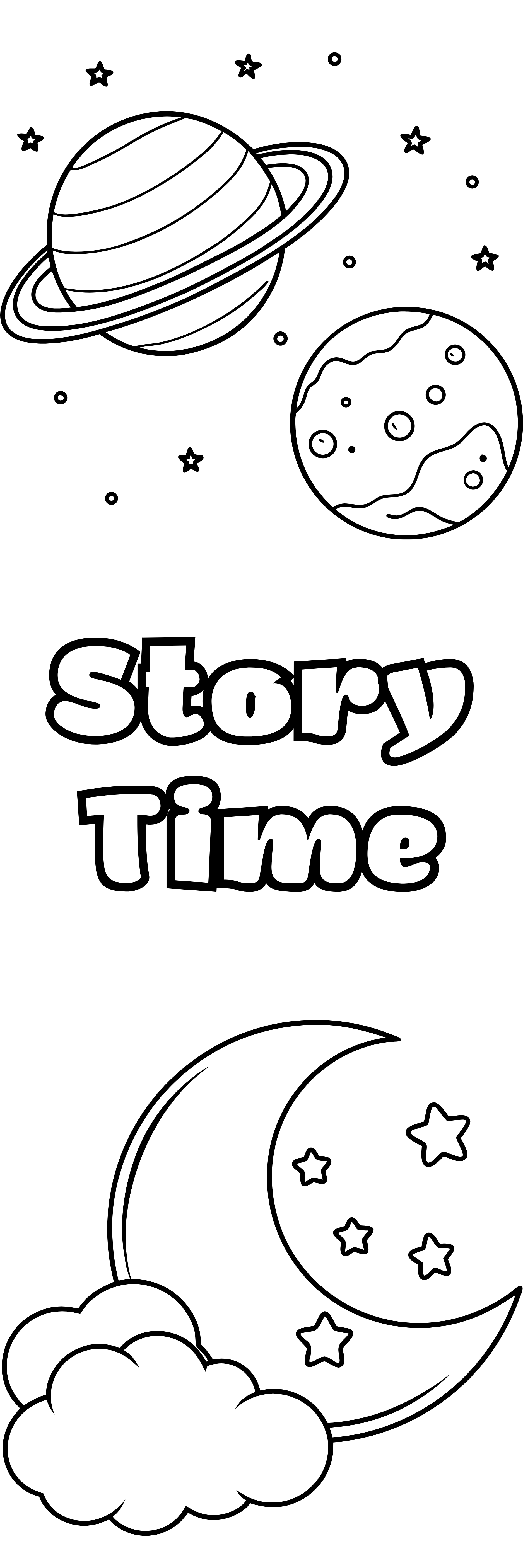 Outer Space Astronaut Spaceship Planets Story Time Coloring Bookmarks with Crayons Kit - Set of 3 - 2" x 6" Rounded Corner Bookmarks