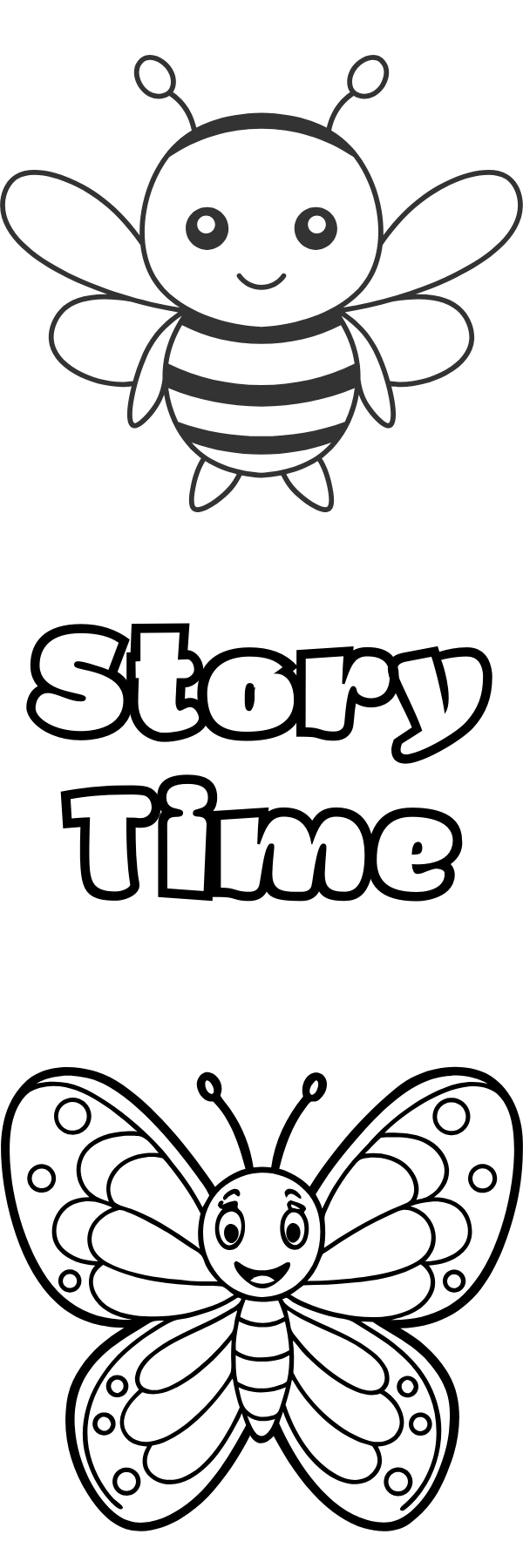 Bugs Story Time Coloring Bookmarks with Crayons Kit - Set of 3 - 2" x 6" Rounded Corner Bookmarks - Dragonfly Ladybug Bee Ant Snail Butterfly