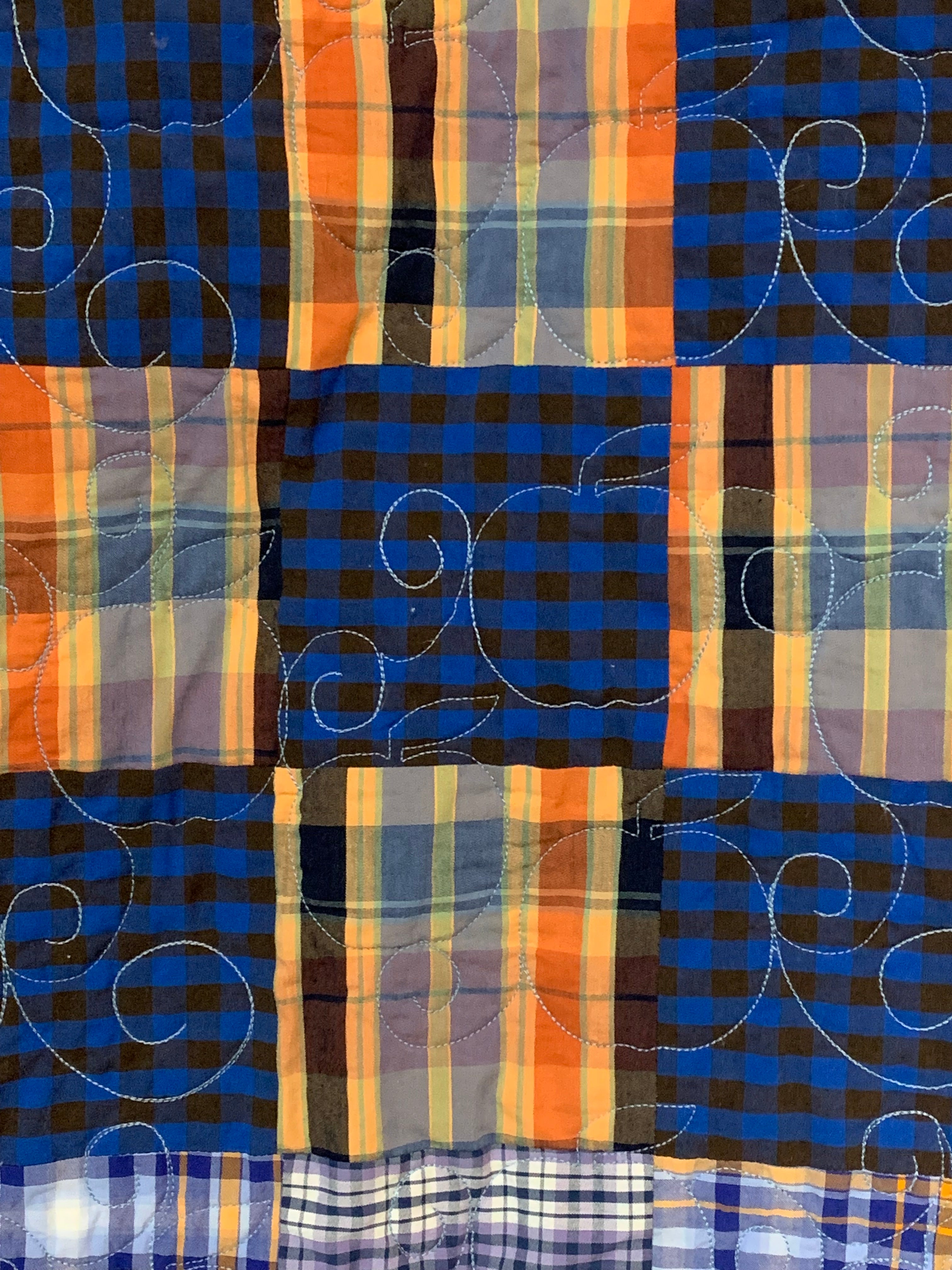 Custom Handmade Memory Quilt Throw Size 50” x 60”