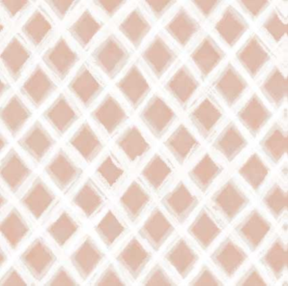 Pattern of interlocking squares in pink and white