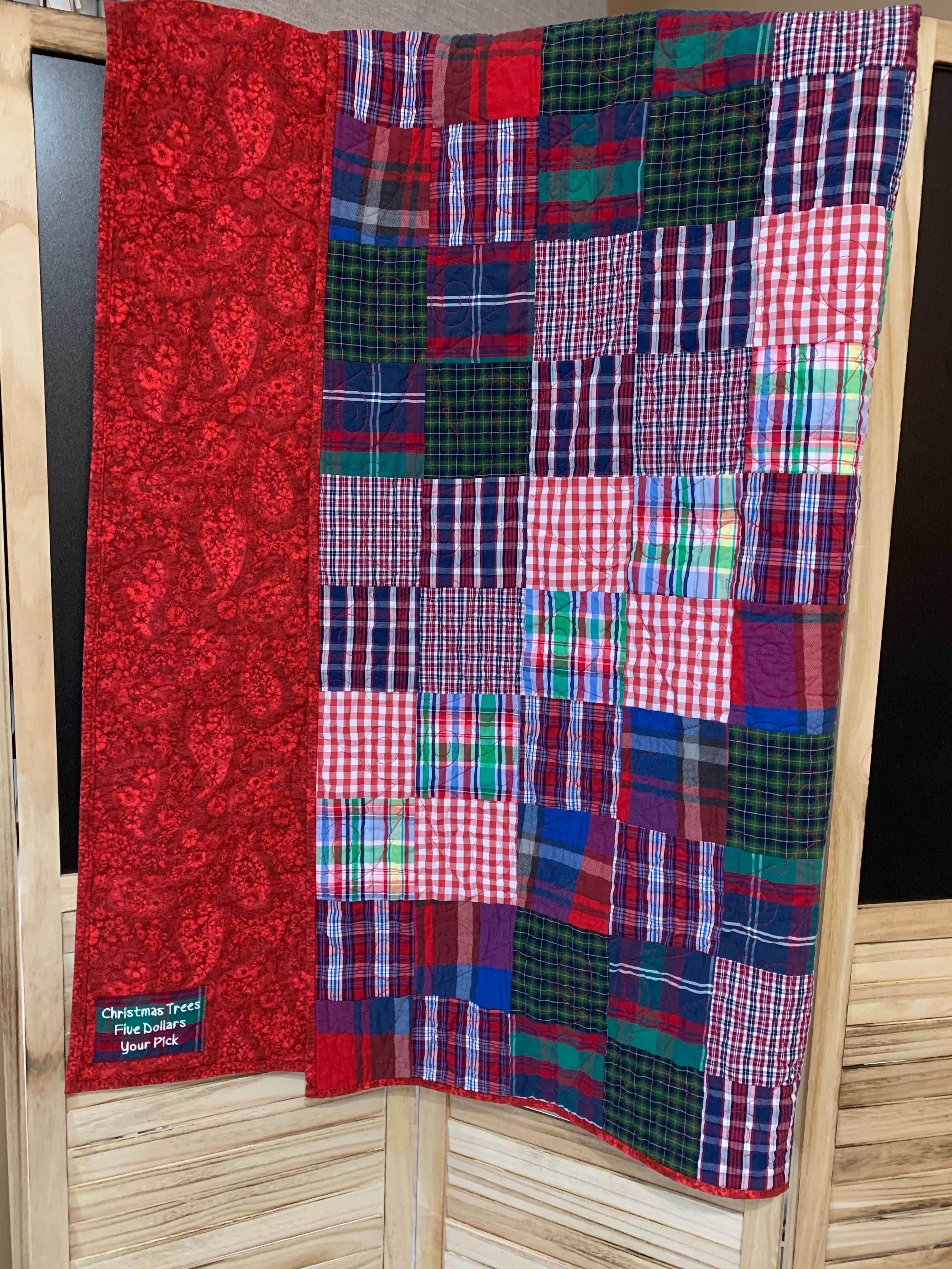 Custom Handmade Memory Quilt Throw Size 50” x 60”