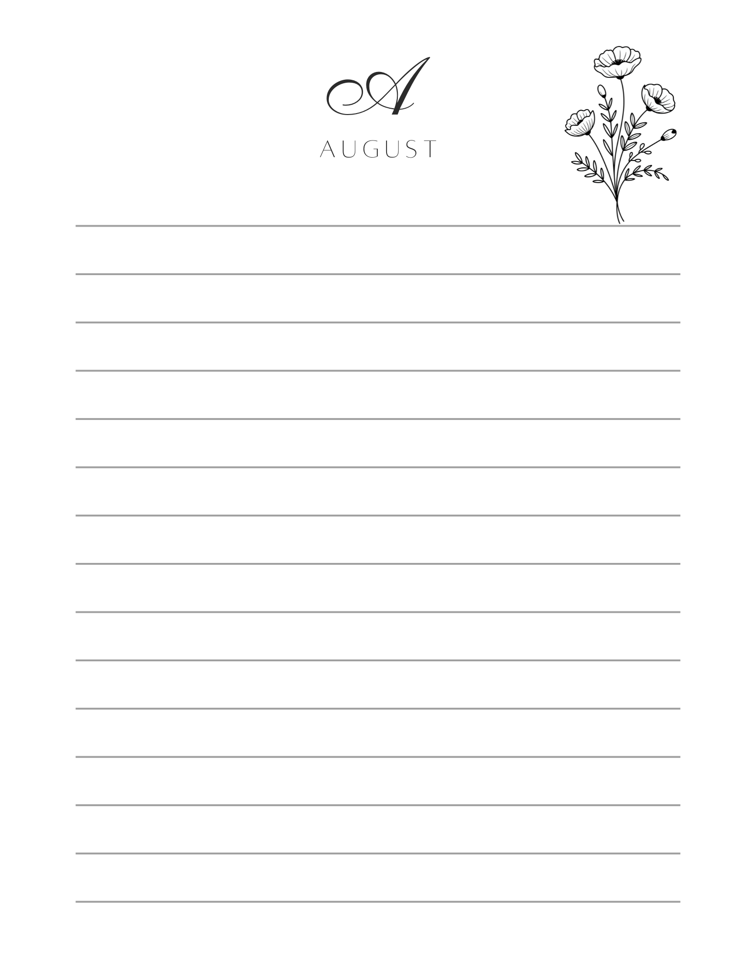 Personalized Birth Month Flower Tear-Away Notepad | Minimalist Floral Desk Pad