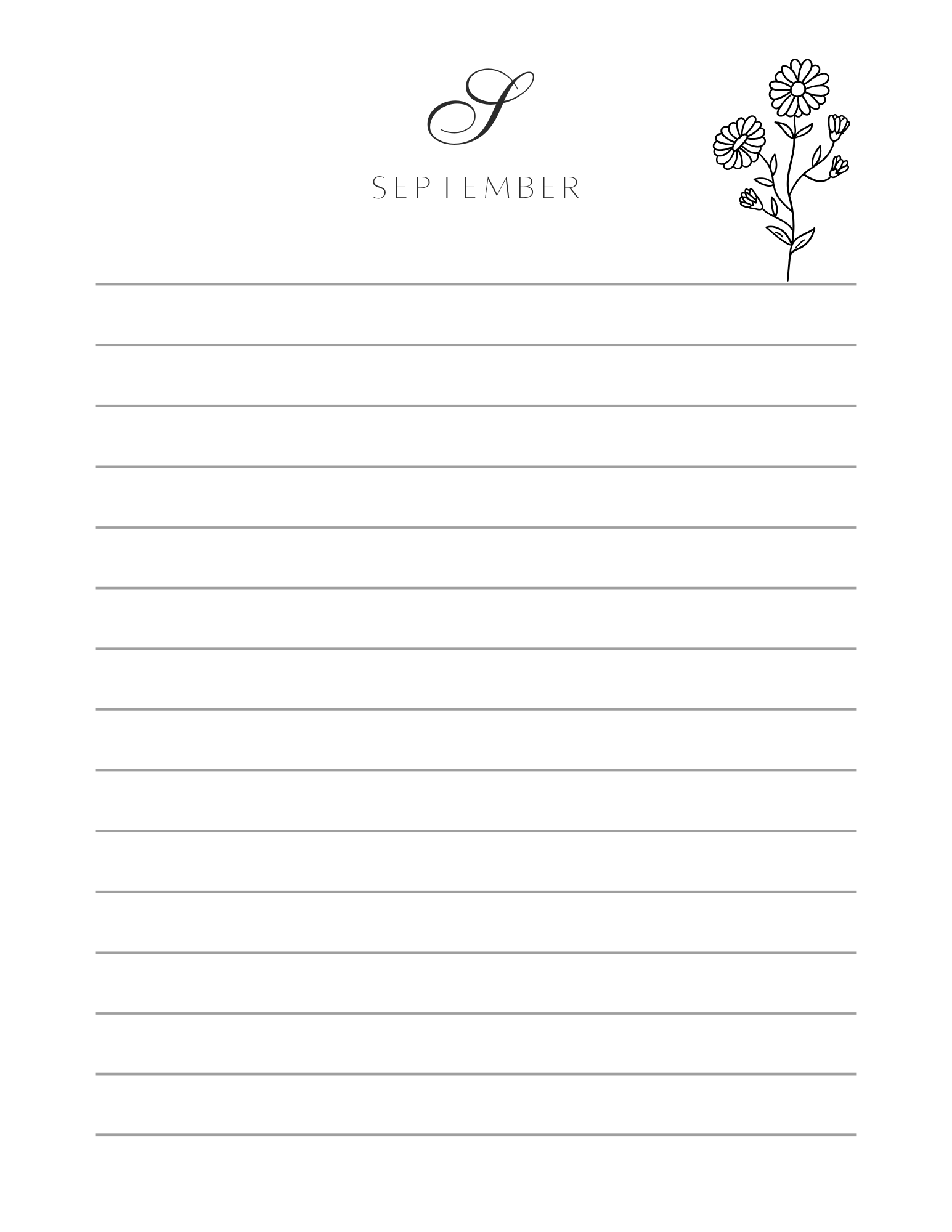Personalized Birth Month Flower Tear-Away Notepad | Minimalist Floral Desk Pad
