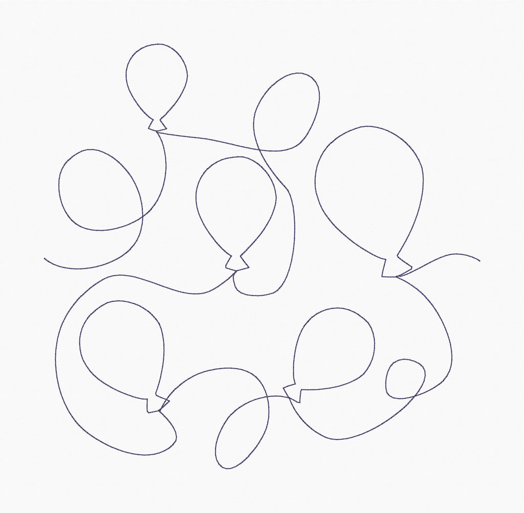 Balloons Edge-to-Edge | E2E | In-the-Hoop Quilting Design | 8x8 Hoop | Digital Download