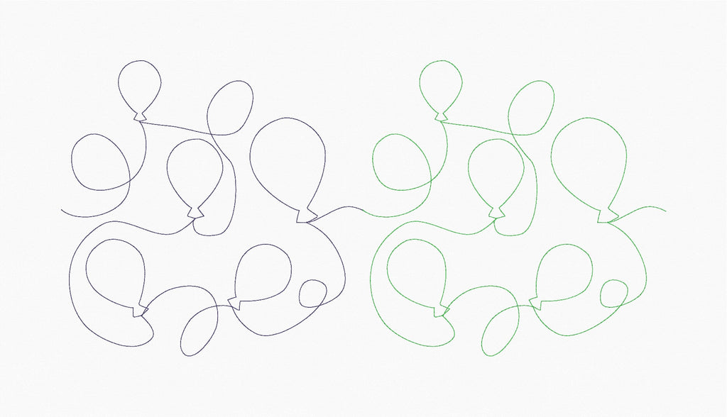 Balloons Edge-to-Edge | E2E | In-the-Hoop Quilting Design | 8x8 Hoop | Digital Download