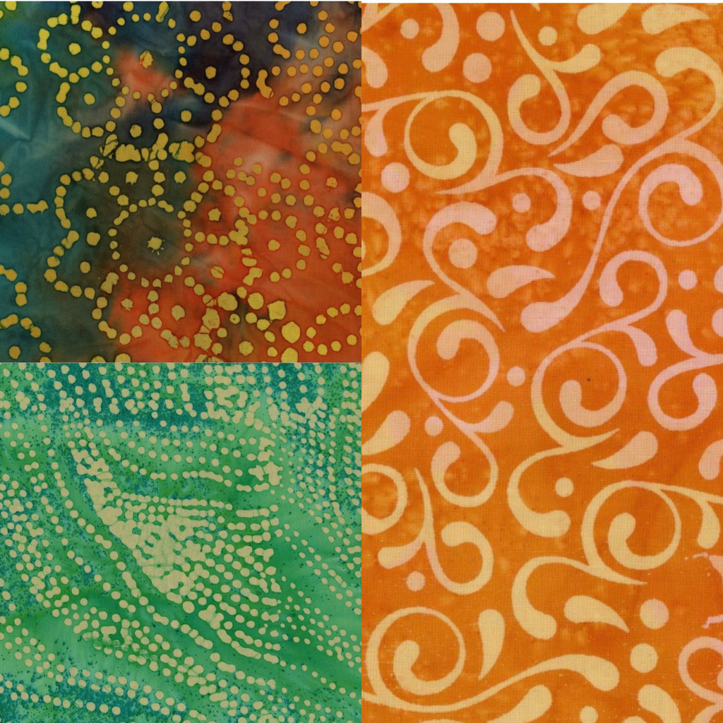 3 Yard Quilt Kit Bundle - Floral Batik - Free Pattern