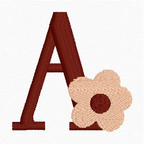 Boho Daisy Alphabet Set (A-Z) Embroidery Designs | In-the-Hoop Machine Embroidery | Digital Download