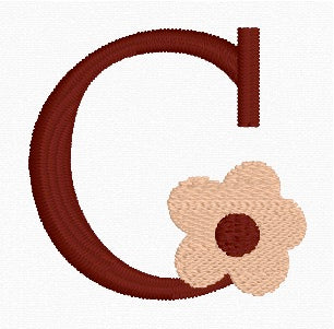 Boho Daisy Alphabet Set (A-Z) Embroidery Designs | In-the-Hoop Machine Embroidery | Digital Download