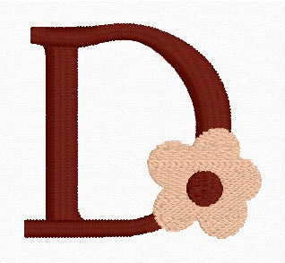 Boho Daisy Alphabet Set (A-Z) Embroidery Designs | In-the-Hoop Machine Embroidery | Digital Download