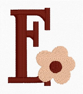 Boho Daisy Alphabet Set (A-Z) Embroidery Designs | In-the-Hoop Machine Embroidery | Digital Download