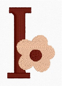 Boho Daisy Alphabet Set (A-Z) Embroidery Designs | In-the-Hoop Machine Embroidery | Digital Download