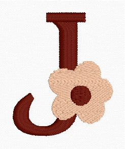 Boho Daisy Alphabet Set (A-Z) Embroidery Designs | In-the-Hoop Machine Embroidery | Digital Download