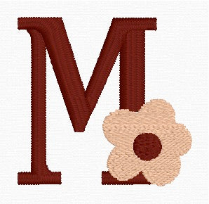 Boho Daisy Alphabet Set (A-Z) Embroidery Designs | In-the-Hoop Machine Embroidery | Digital Download