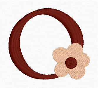 Boho Daisy Alphabet Set (A-Z) Embroidery Designs | In-the-Hoop Machine Embroidery | Digital Download