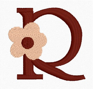 Boho Daisy Alphabet Set (A-Z) Embroidery Designs | In-the-Hoop Machine Embroidery | Digital Download