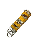 Handmade Scrunchie Key Fob - Boho Retro - Yellow Sunflowers - Ann Gregory Designs