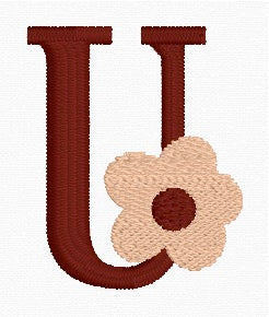 Boho Daisy Alphabet Set (A-Z) Embroidery Designs | In-the-Hoop Machine Embroidery | Digital Download