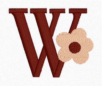 Boho Daisy Alphabet Set (A-Z) Embroidery Designs | In-the-Hoop Machine Embroidery | Digital Download