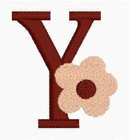 Boho Daisy Alphabet Set (A-Z) Embroidery Designs | In-the-Hoop Machine Embroidery | Digital Download