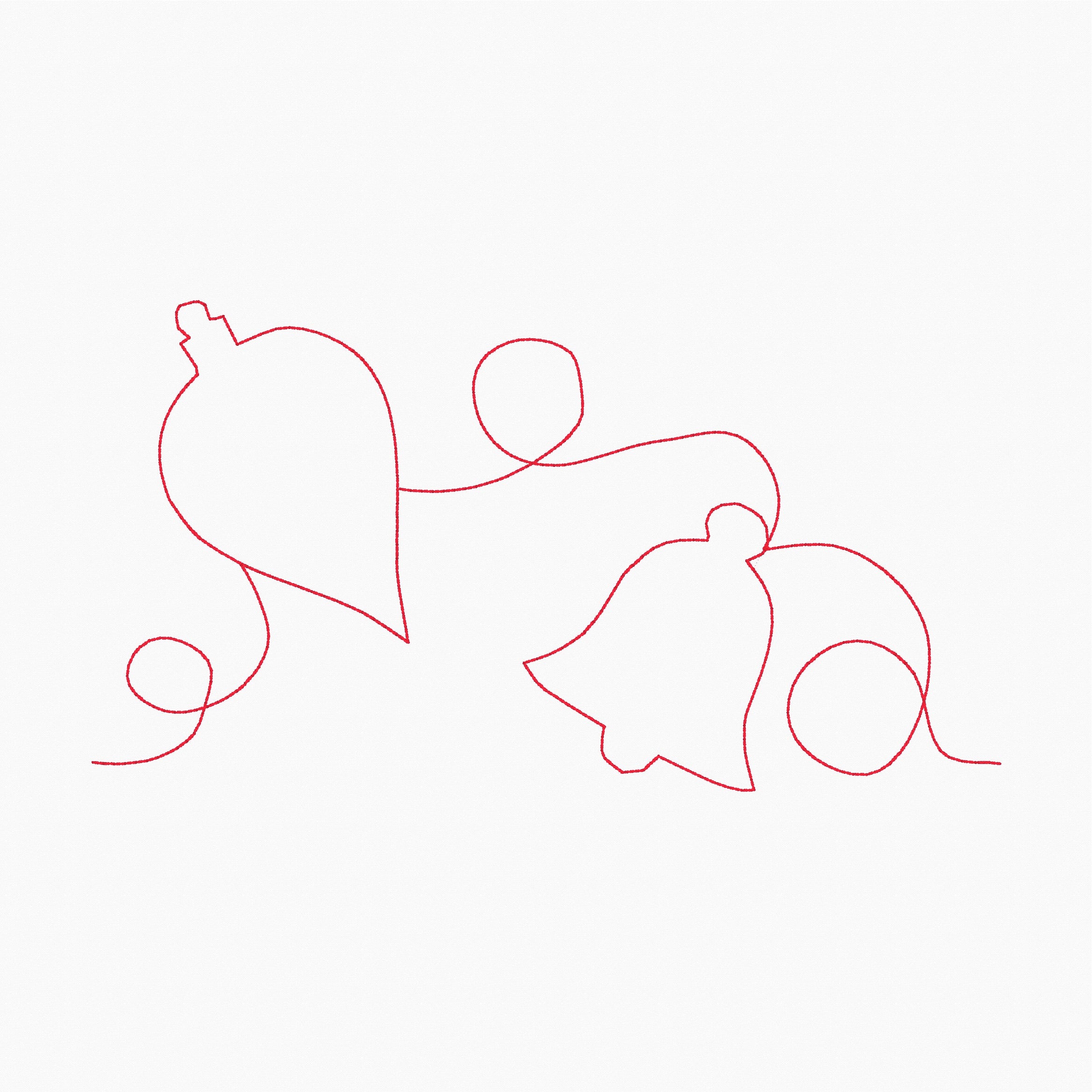 Christmas Bells Edge to Edge In-the-Hoop Quilting Design - 5x7 Hoop - Digital Download