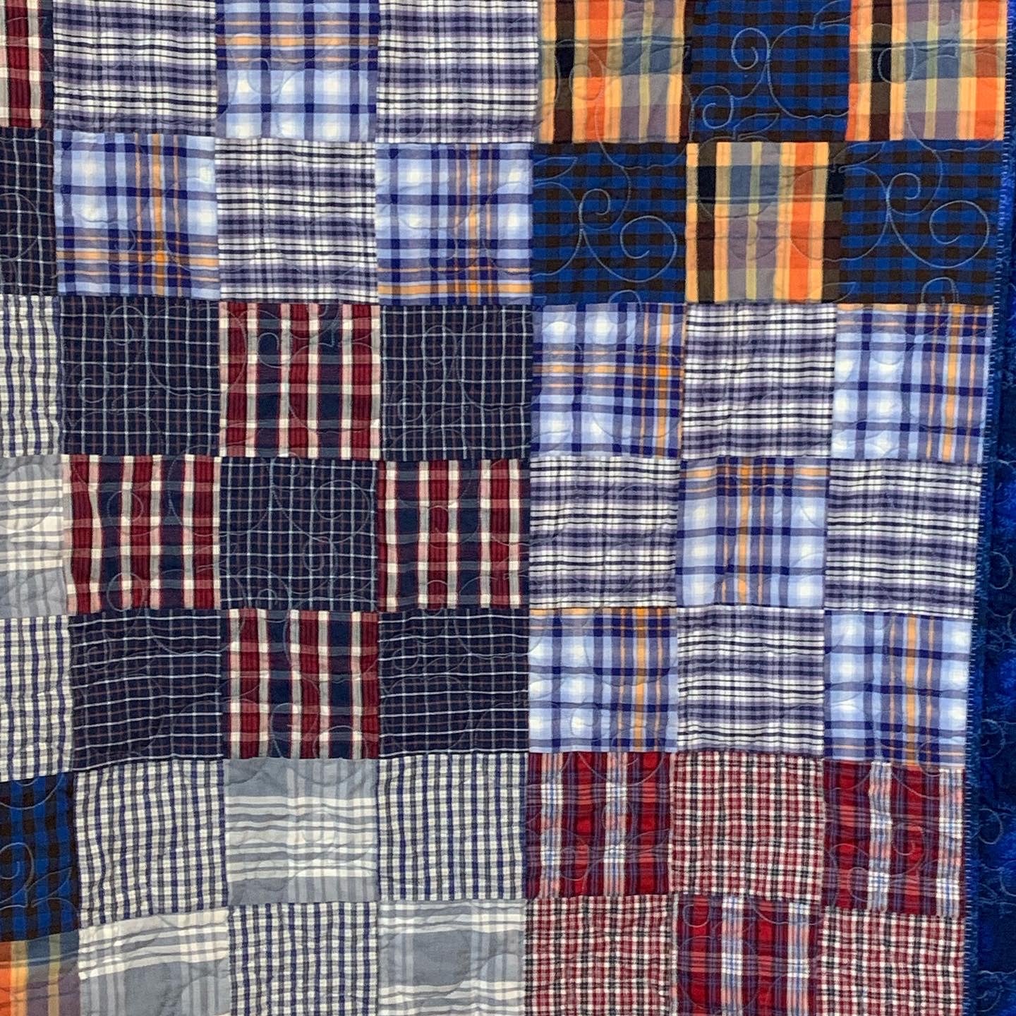 Custom Handmade Memory Quilt Throw Size 50” x 60”