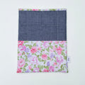 Roses & Denim Blues - OOAK - Quilted Tablet Sleeve or Book Sleeve with Pockets - 8" x 10.5" - Kindle Cozy - iPad Mini Cozy - Book Cozy (Copy)