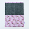 Purple Roses & Dark Denim Blues - OOAK - Quilted Tablet Sleeve or Book Sleeve with Pockets - 8" x 10.5" - Kindle Cozy - iPad Mini Cozy - Book Cozy (Copy) (Copy) (Copy)