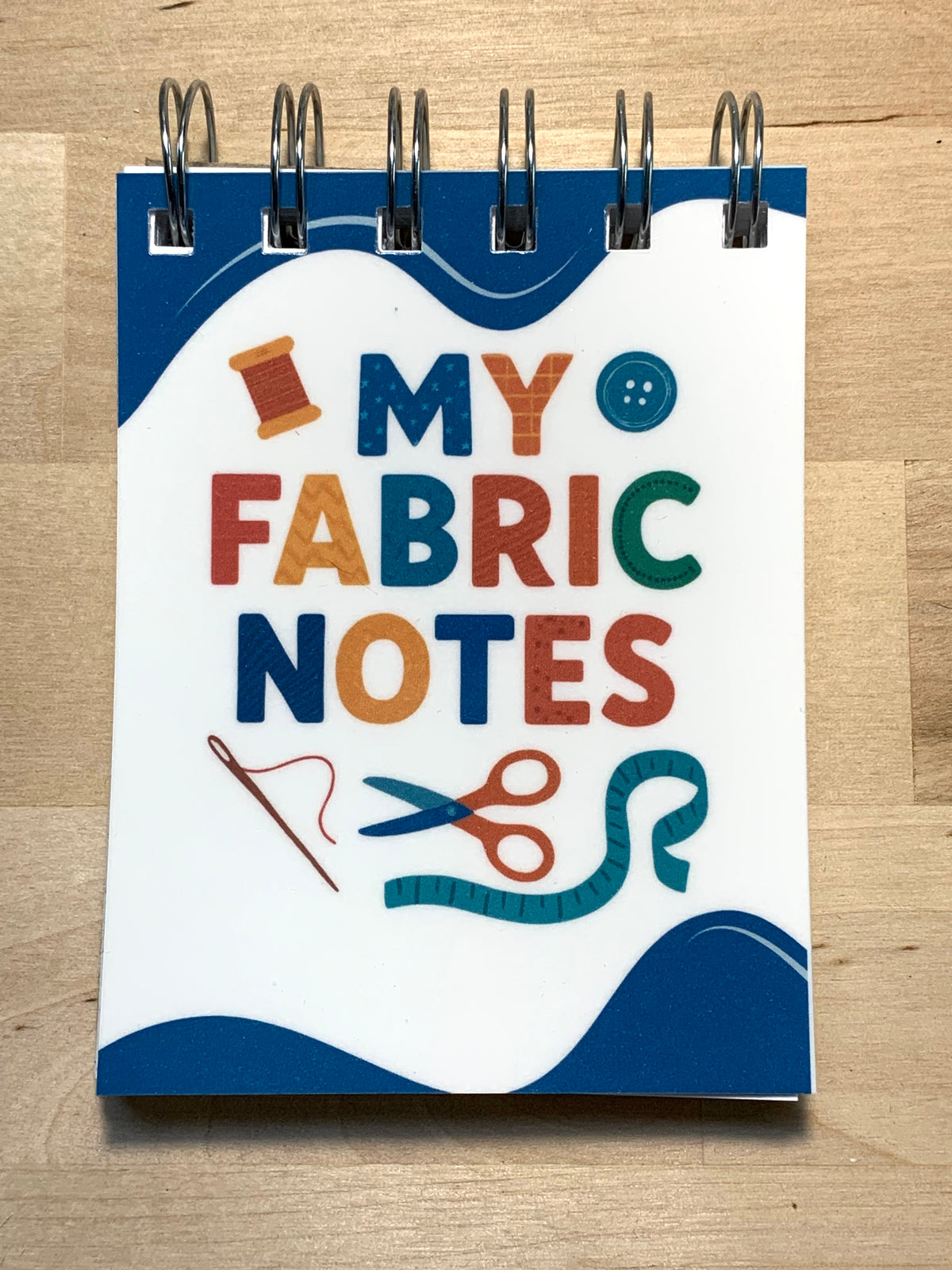 Mini Pocket Notebook - Sewing Fabric Quilting - 3" x 4" - 9 Designs Available