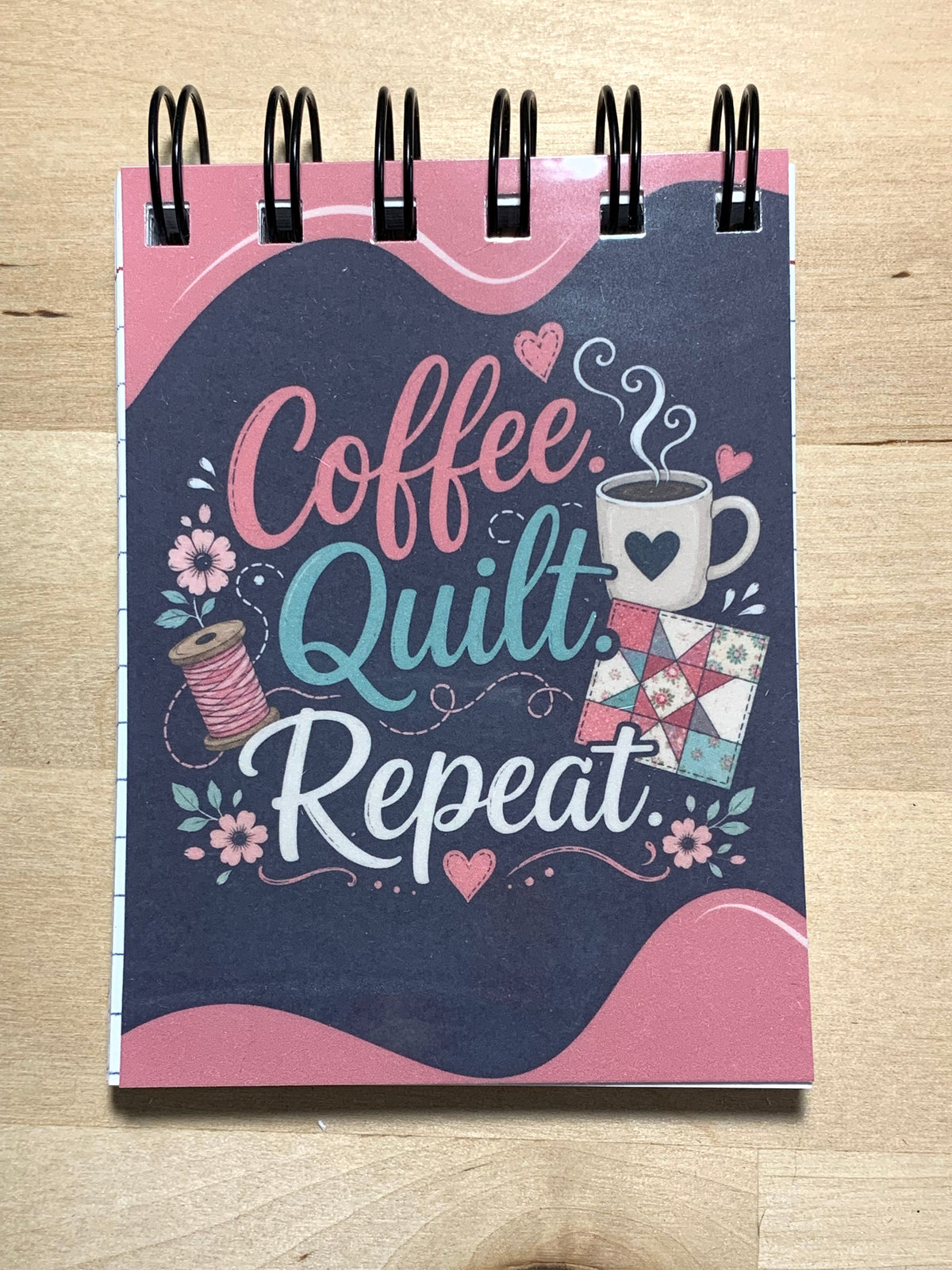 Mini Pocket Notebook - Sewing Fabric Quilting - 3" x 4" - 9 Designs Available
