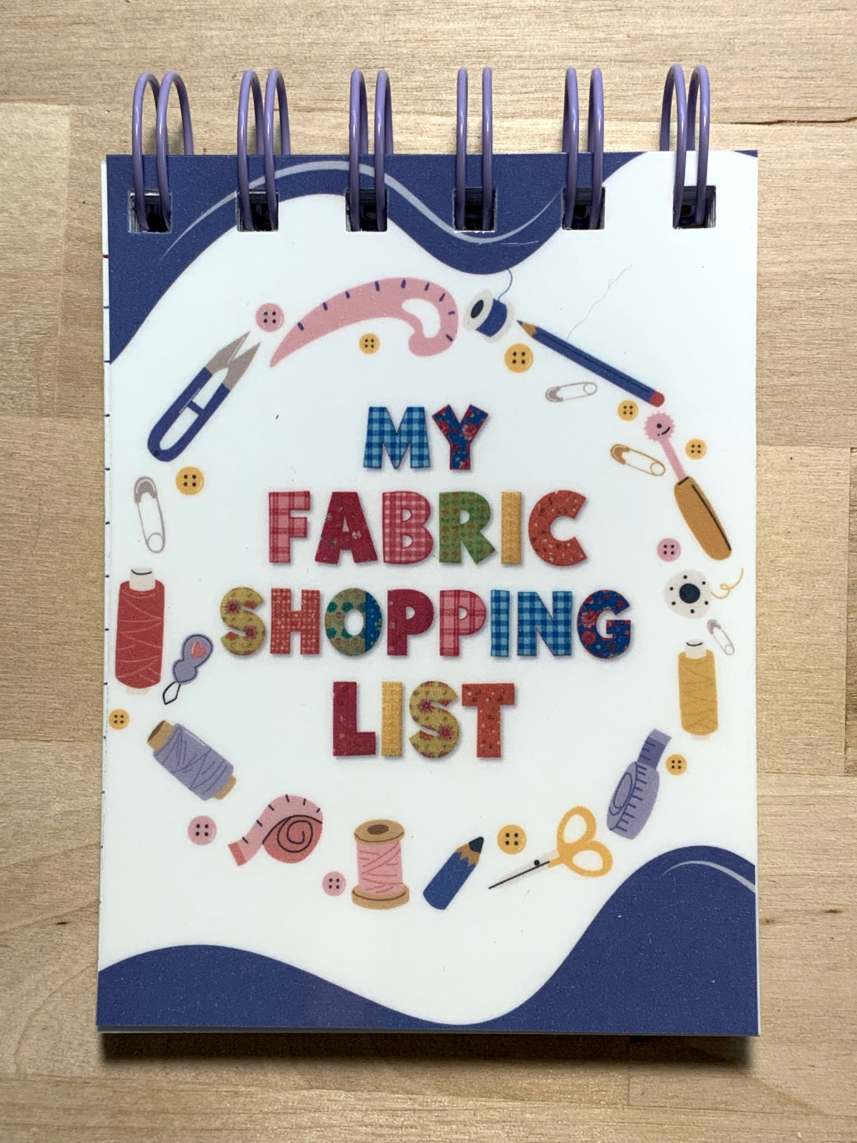 Mini Pocket Notebook - Sewing Fabric Quilting - 3" x 4" - 9 Designs Available