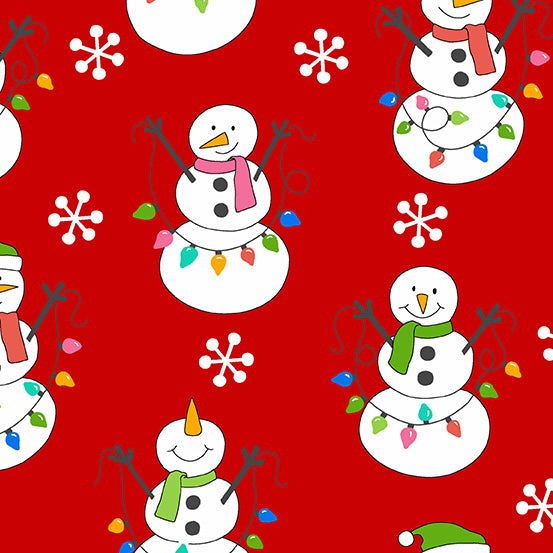 3 Yard Quilt Kit Bundle - Things are Looking Up - Snowman - Christmas w Free Pattern