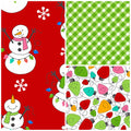 3 Yard Quilt Kit Bundle - Things are Looking Up - Snowman - Christmas w Free Pattern