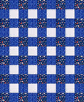 Patriotic Gingham Blue Quilt Kit - Precut Quilt Kit - Americana
