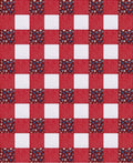 Patriotic Gingham Red Quilt Kit - Precut Quilt Kit - Americana