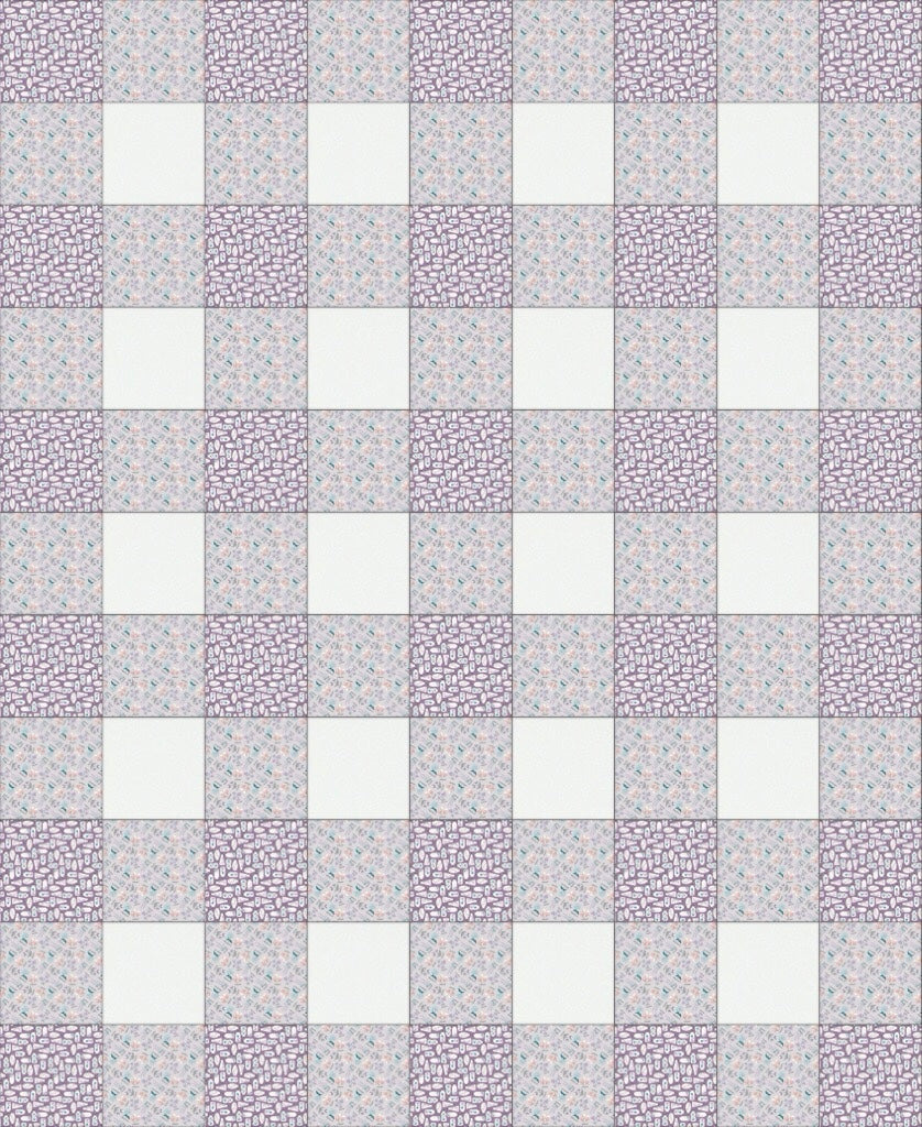 Lavenders Gingham Quilt Kit - Precut Quilt Kit