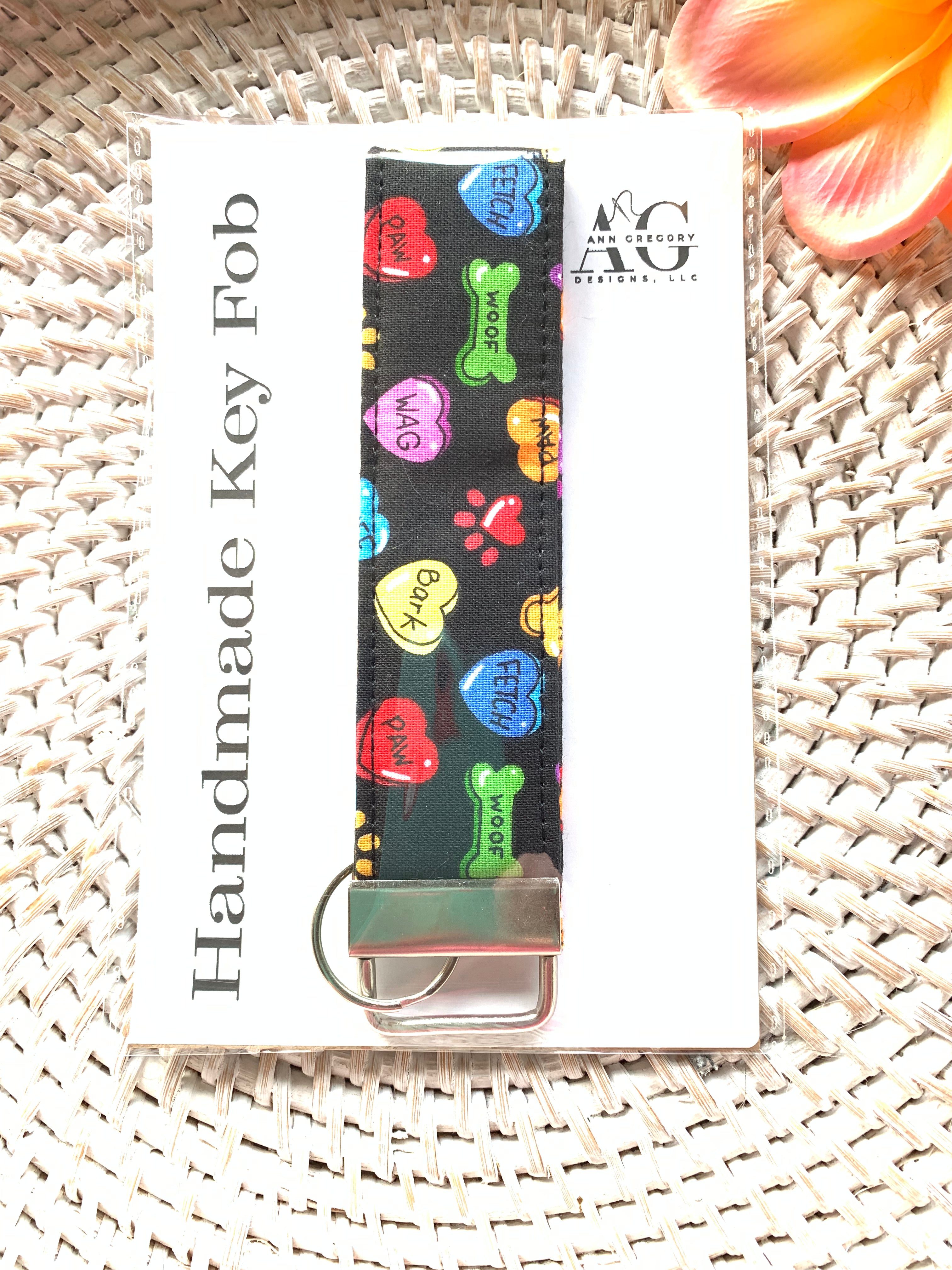 Handmade Key Fobs, Keychains, Wristlets - Dog Lover