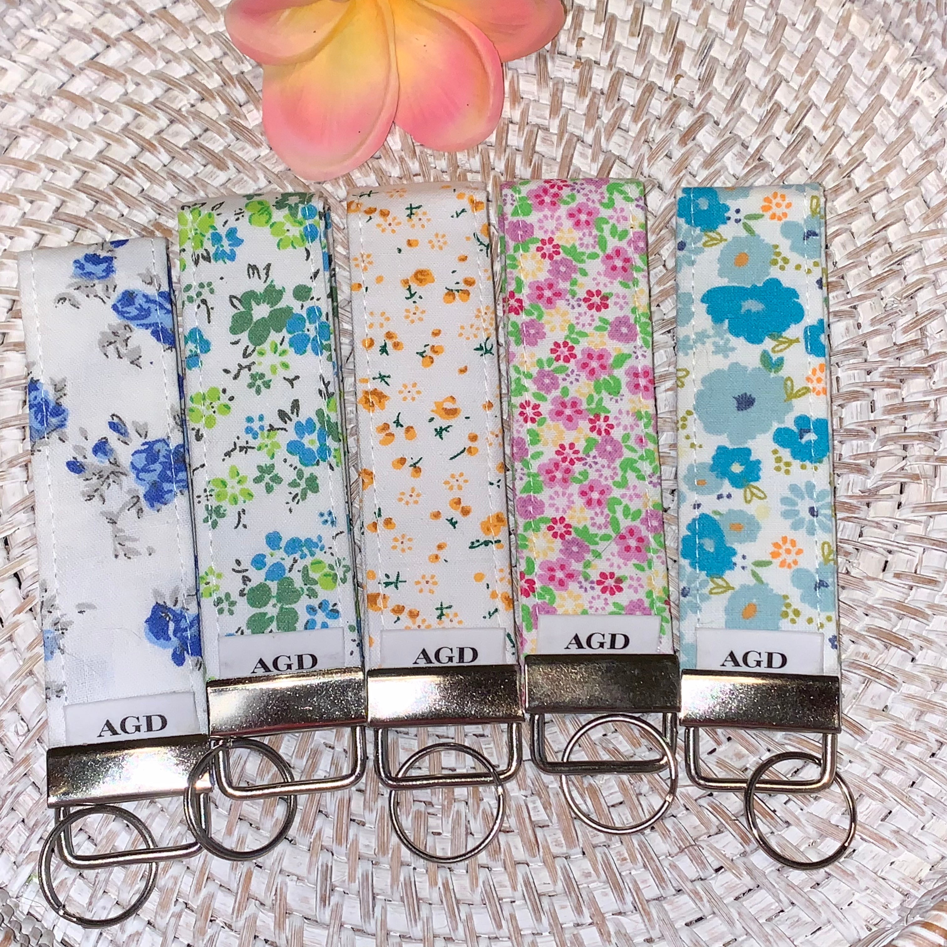 Handmade Key Fobs, Keychains, Wristlets - Limited Edition - Flowers 2