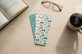 Sun Glasses Flip Flops Banners Laminated Bookmarks - Summer Fun Bookmarks - Set of 3 - 2x6 Rounded Corner Bookmarks