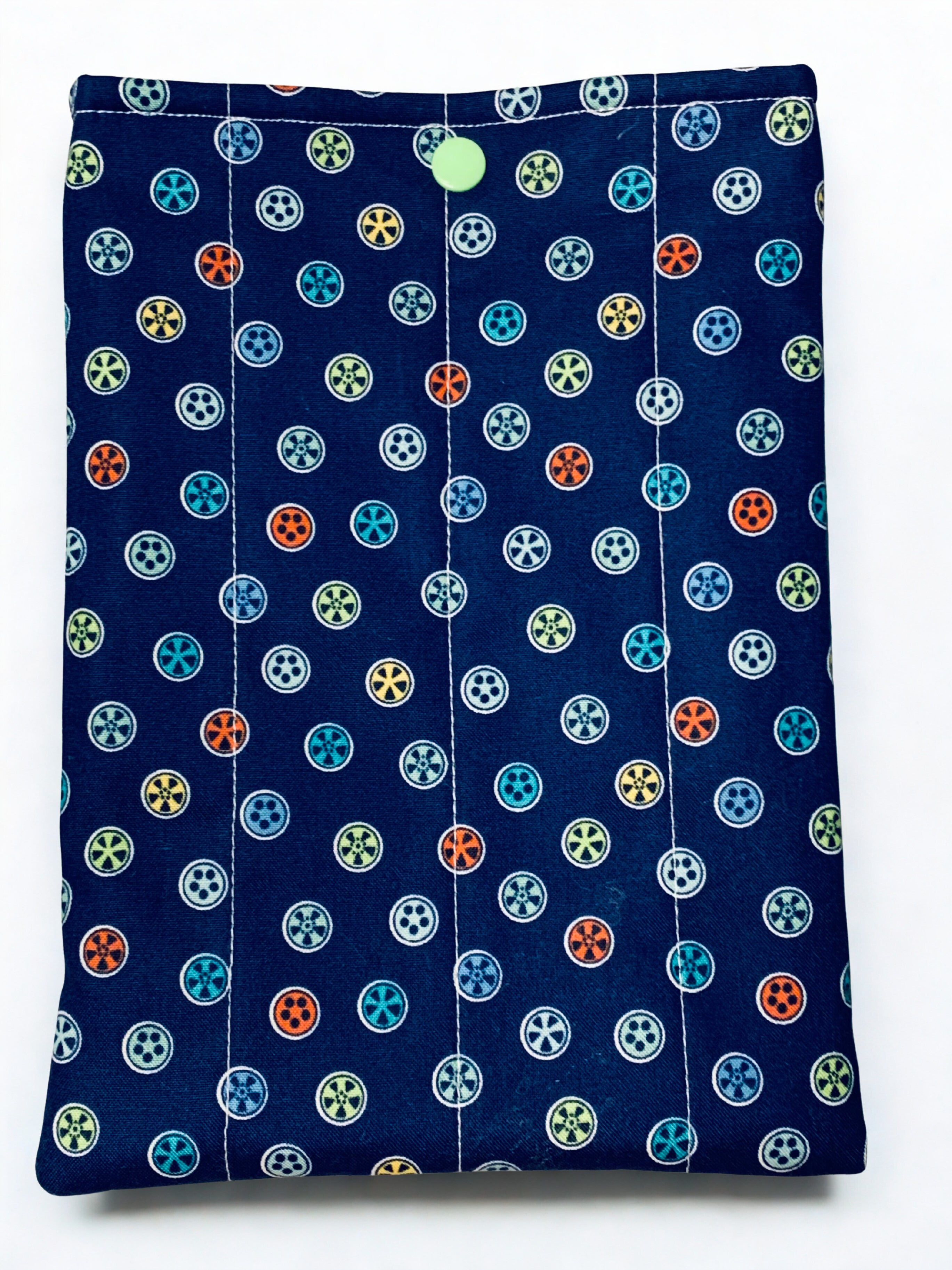 Quilted Tablet Sleeve or Book Sleeve Snap Closure Interior Pocket - Sweet Ride Collection - Car Theme for Boys, Girls, Kids - Book Cozy - Handmade - Small - 7" x 9" - 5 Prints Available