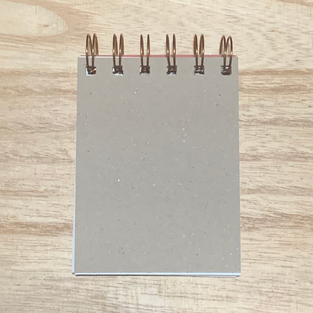 Mini Pocket Notebook - Boho Peace Signs & Daisies - 3" x 4"