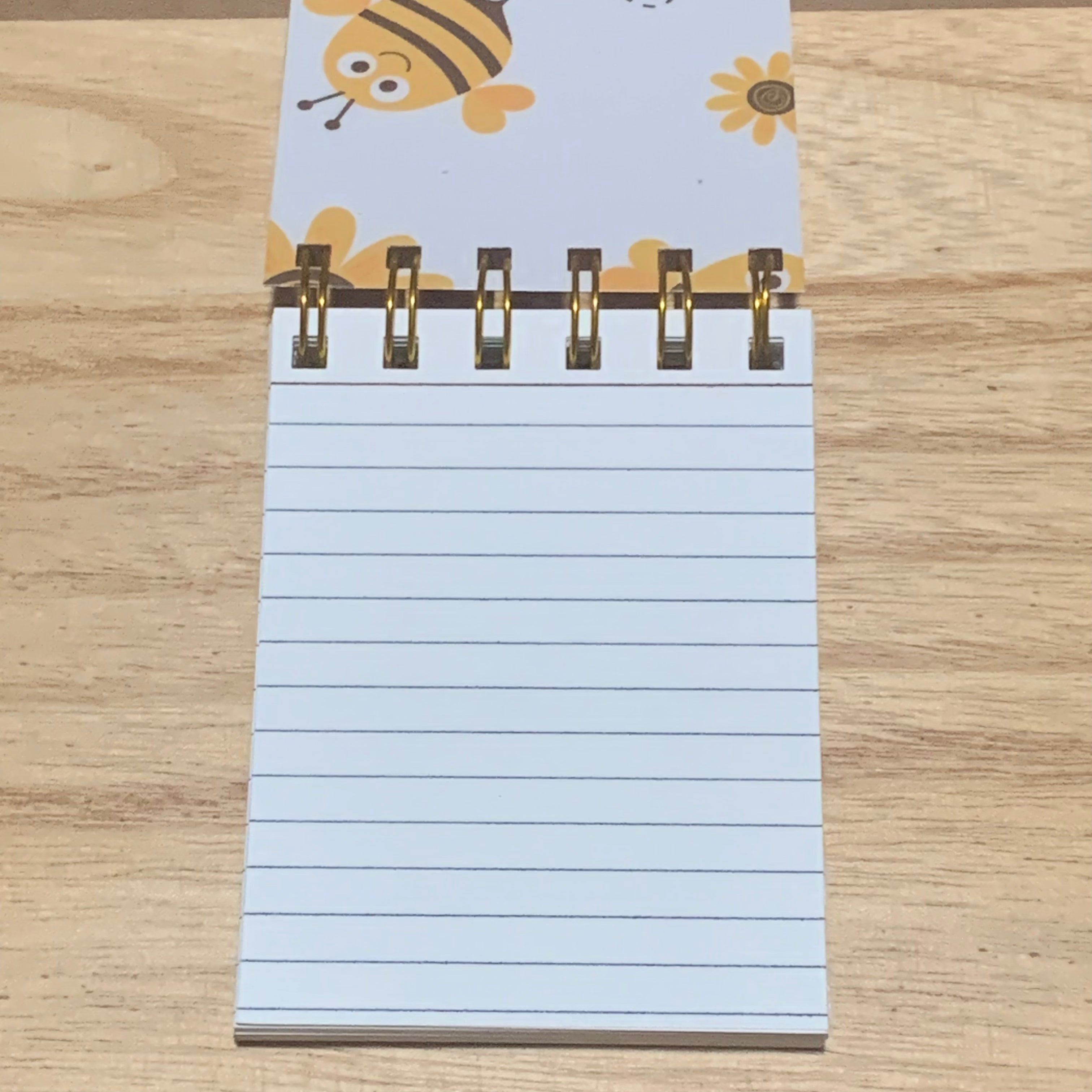 Mini Pocket Notebook - Happy Bumble Bees - 3" x 4"