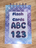 Flash cards with ABC and 123 - Mermaids