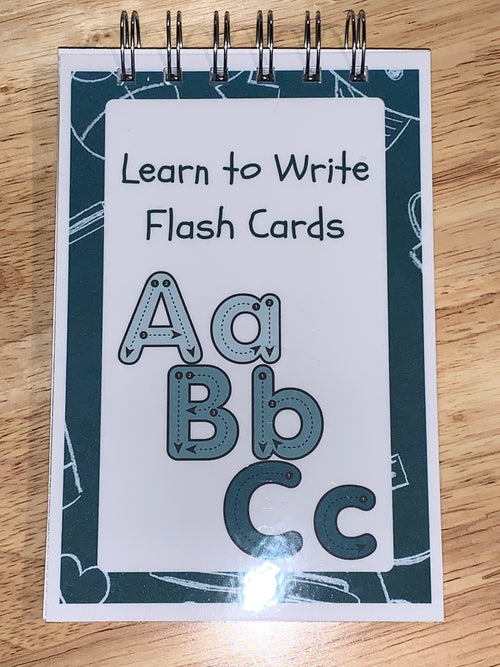Flash card set with alphabet letters