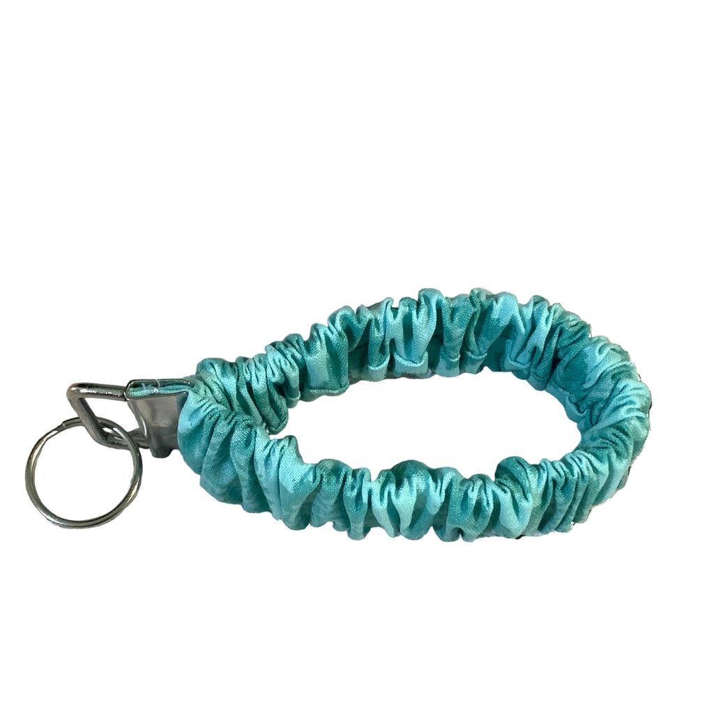 Scrunchie Key Fob - Painted Soul - Teal Medallion - Keychain
